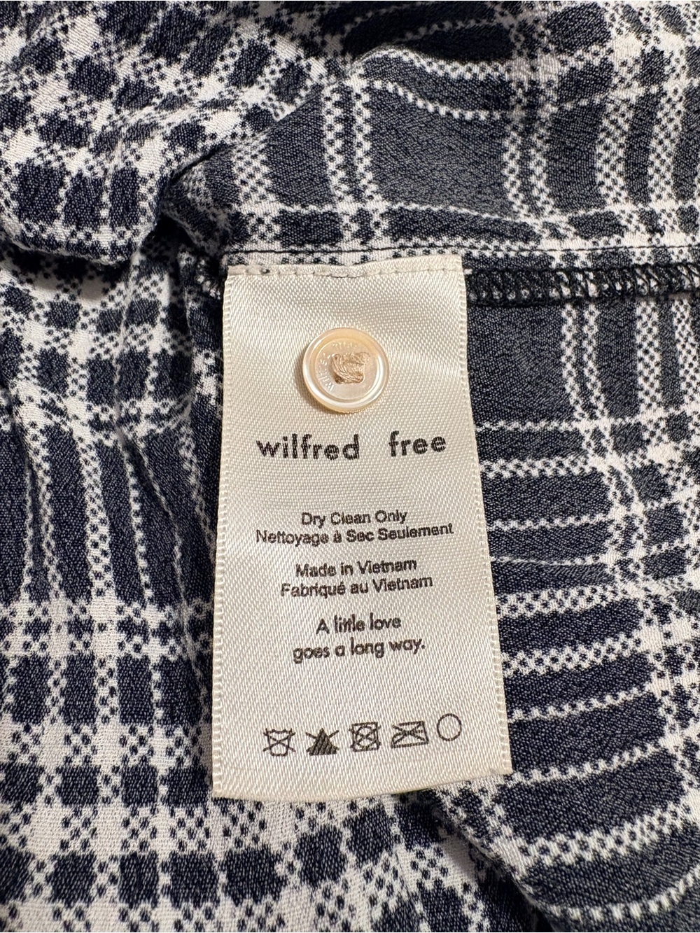 Aritzia Wilfred Free Plaid Tie Front Crop Blouse XXS - Picture 6 of 10